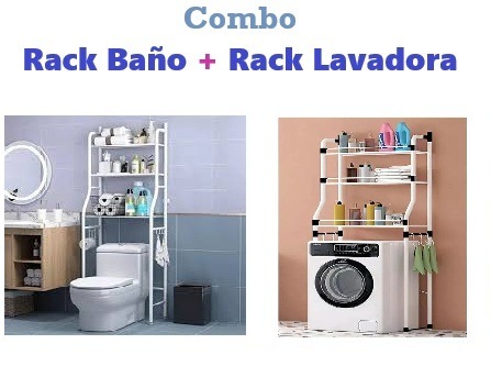 Combo Estante Organiza de Lavadora+Baño